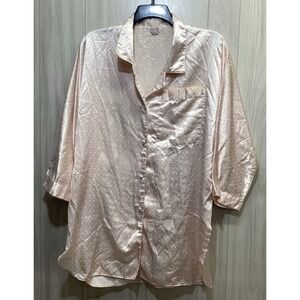 LINDSEY BLAKE Women's (Size L) Long Sleeve Button‎ Down Collared Pajama Shirt